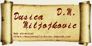 Dušica Miljojković vizit kartica